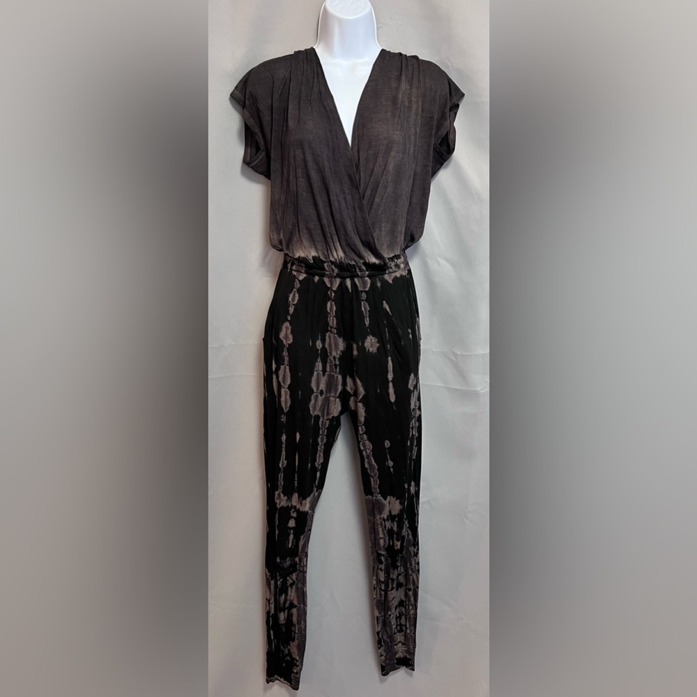 LANGUAGE‎ SILKY Brown/Black JUMPSUIT SIZE Small